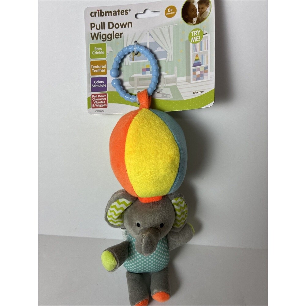 Crib Pull Toy Musical Elephant